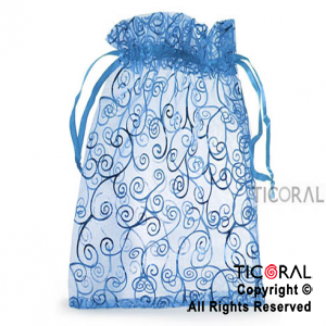 BOLSA ORGANZA CELESTE 20X25 ARABESCO HS3973-3 x 1